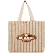 FEED Cotton and Jute Striped Tote 11