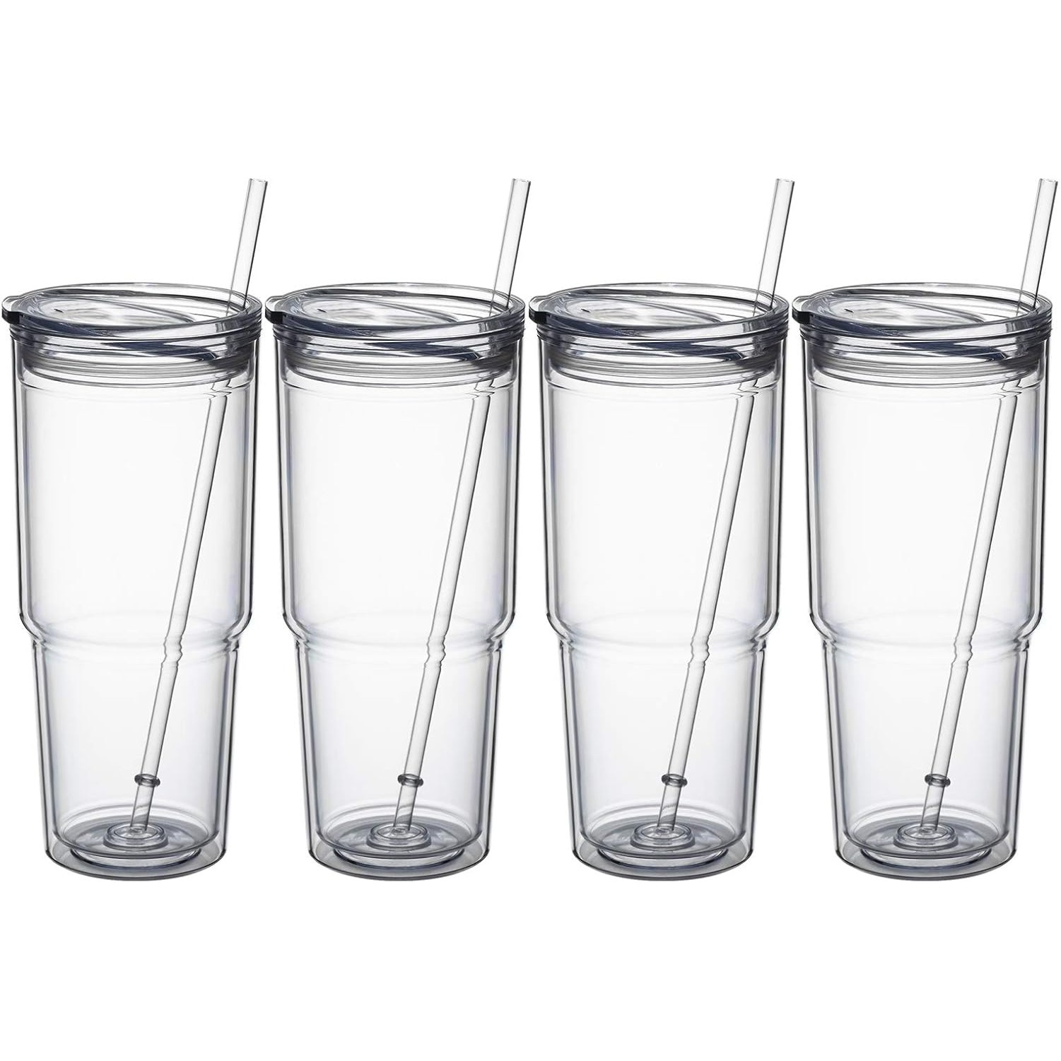 30oz Classic Insulated Tumblers,Double Wall Acrylic Tumbler with LidReusable Plastic Insulated 1