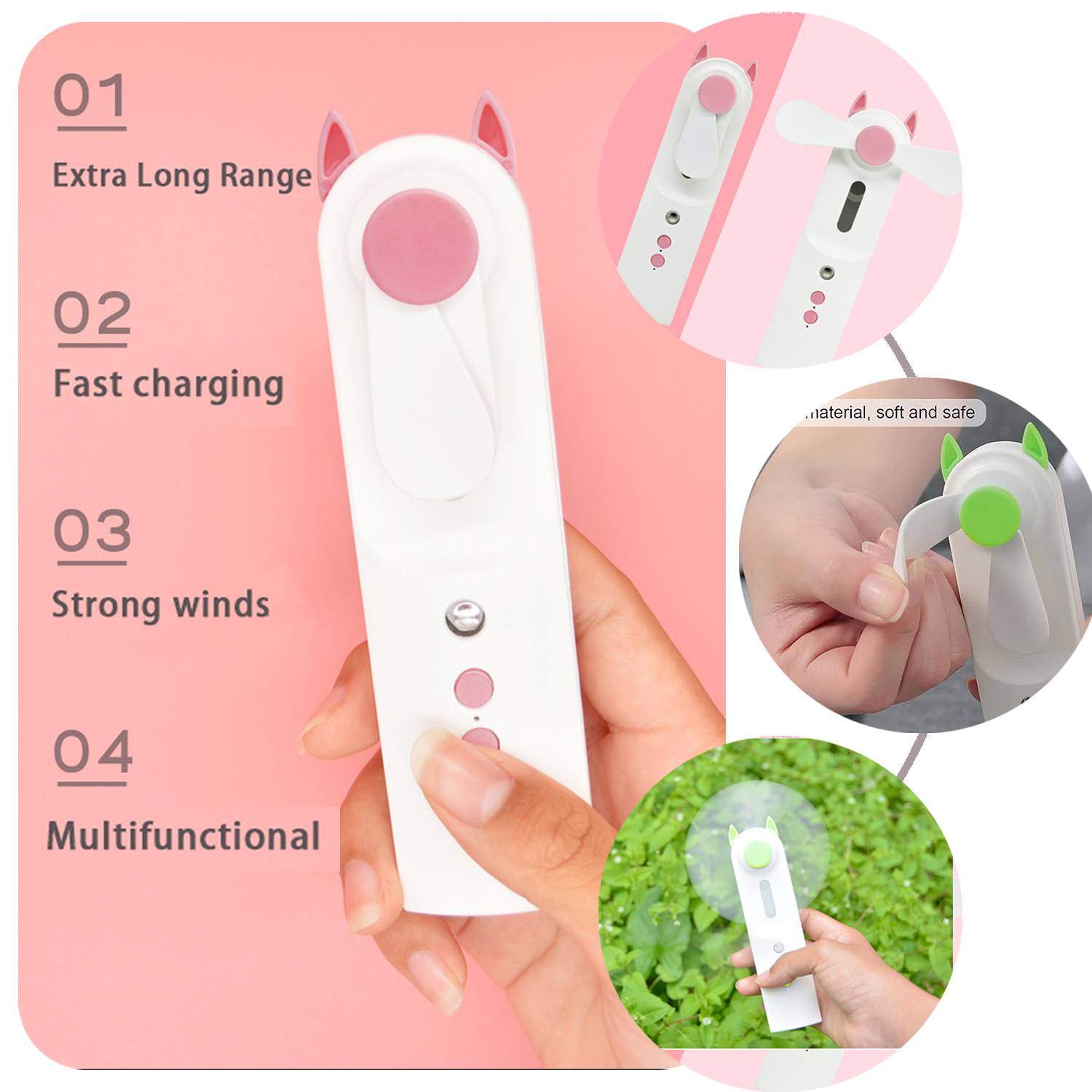 2-in-1 Handheld Spray Fan 3