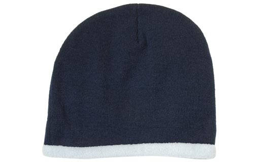 Roll Down Acrylic & Polar Fleece Beanie - Toque 1