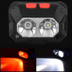 Adjustable LED Headlamp Lightweight Rechargeable Manual And Sensor 15