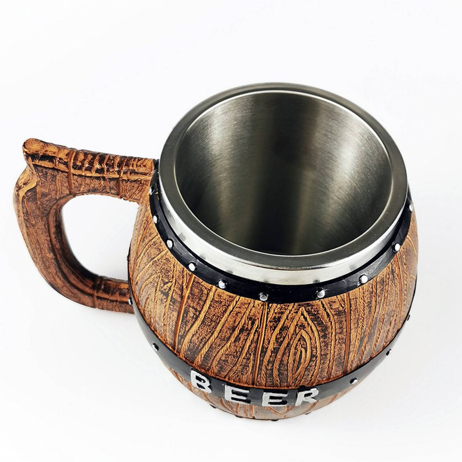 19oz Stainless Steel Barrel Beer Mug 9