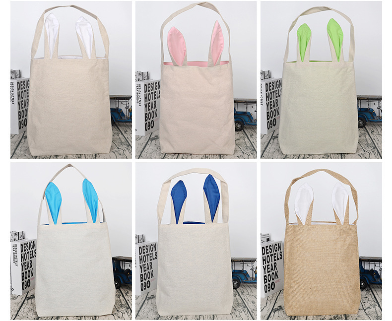 Burlap Easter Bunny Bags 6