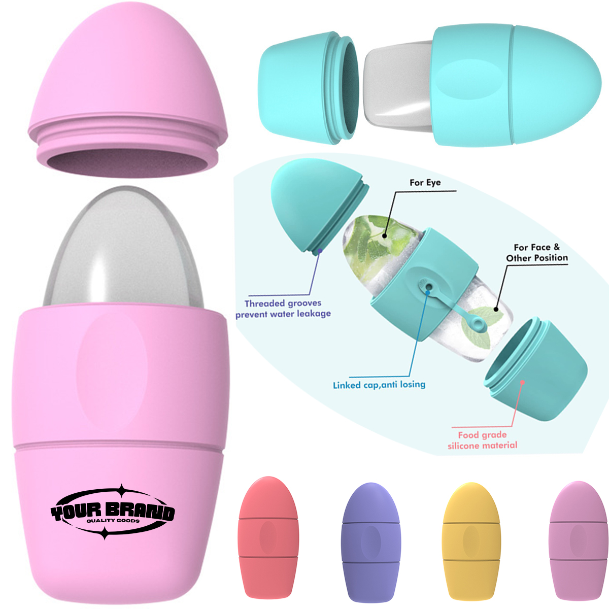 Reusable Ice Face Roller for Skincare & Puffiness Relief 2