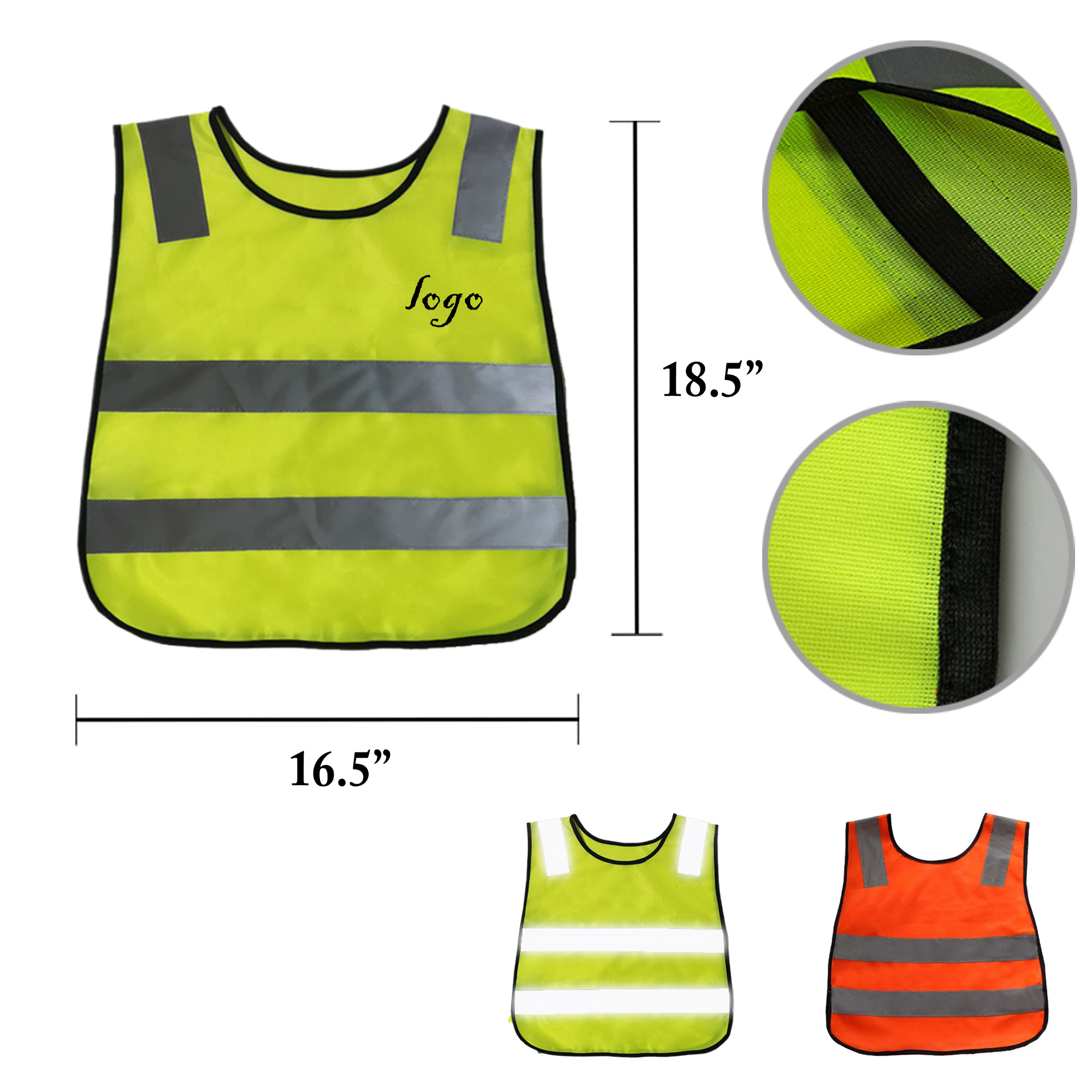 MOQ30 Kids Reflective Safety Vests 4