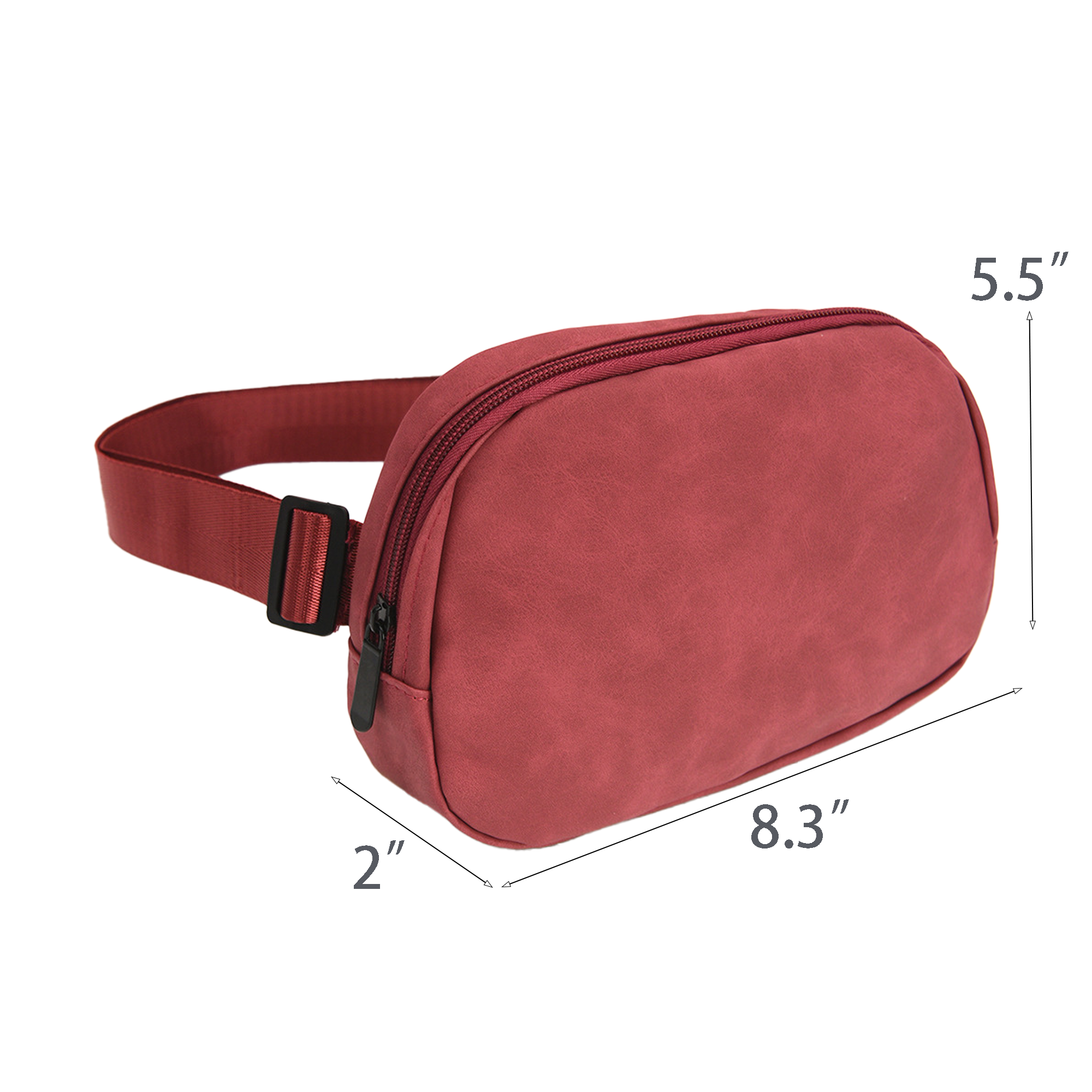 Lightweight Sling Belt Bag with Zipper and Inner Pocket 2