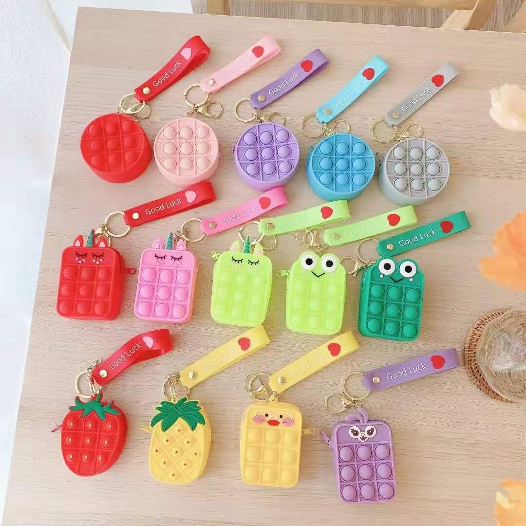 Push Pop Bubble Fidget Toy Silicone Coin Purse 7