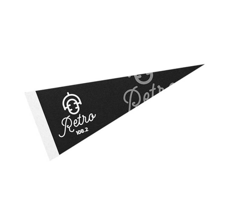 4" x 10" Full Color Felt Pennant Flag Banner with Strip 2