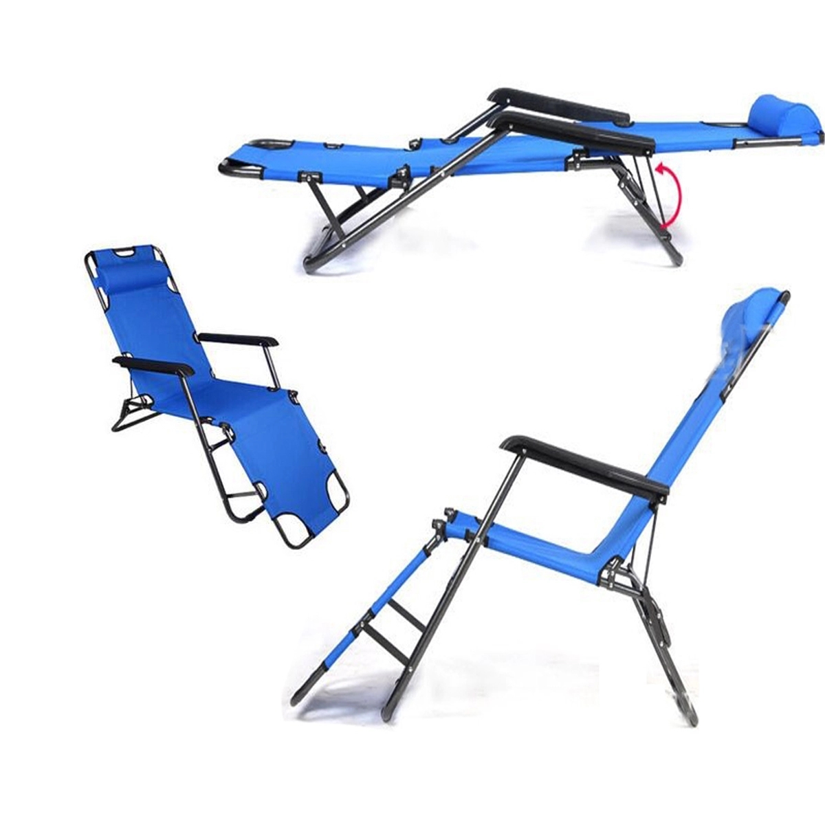 Folding Beach Chair Bed, Sun Loungers 4