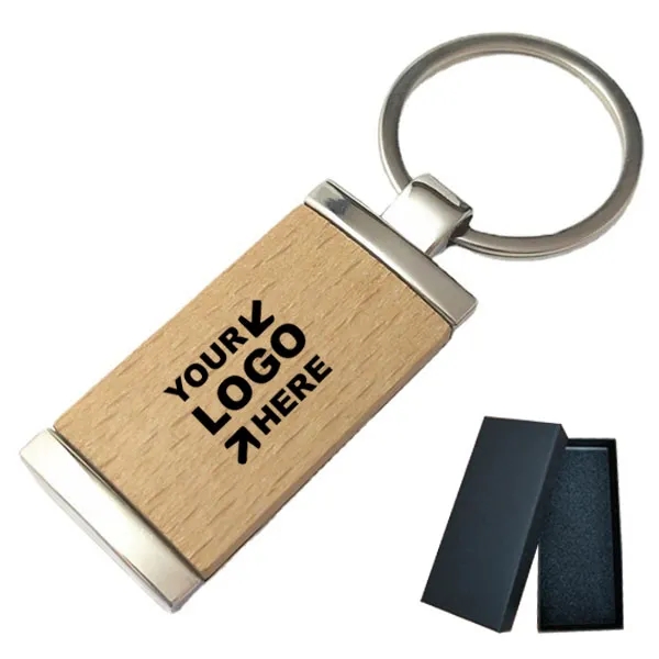 Custom Wooden And Metal Keychain 3