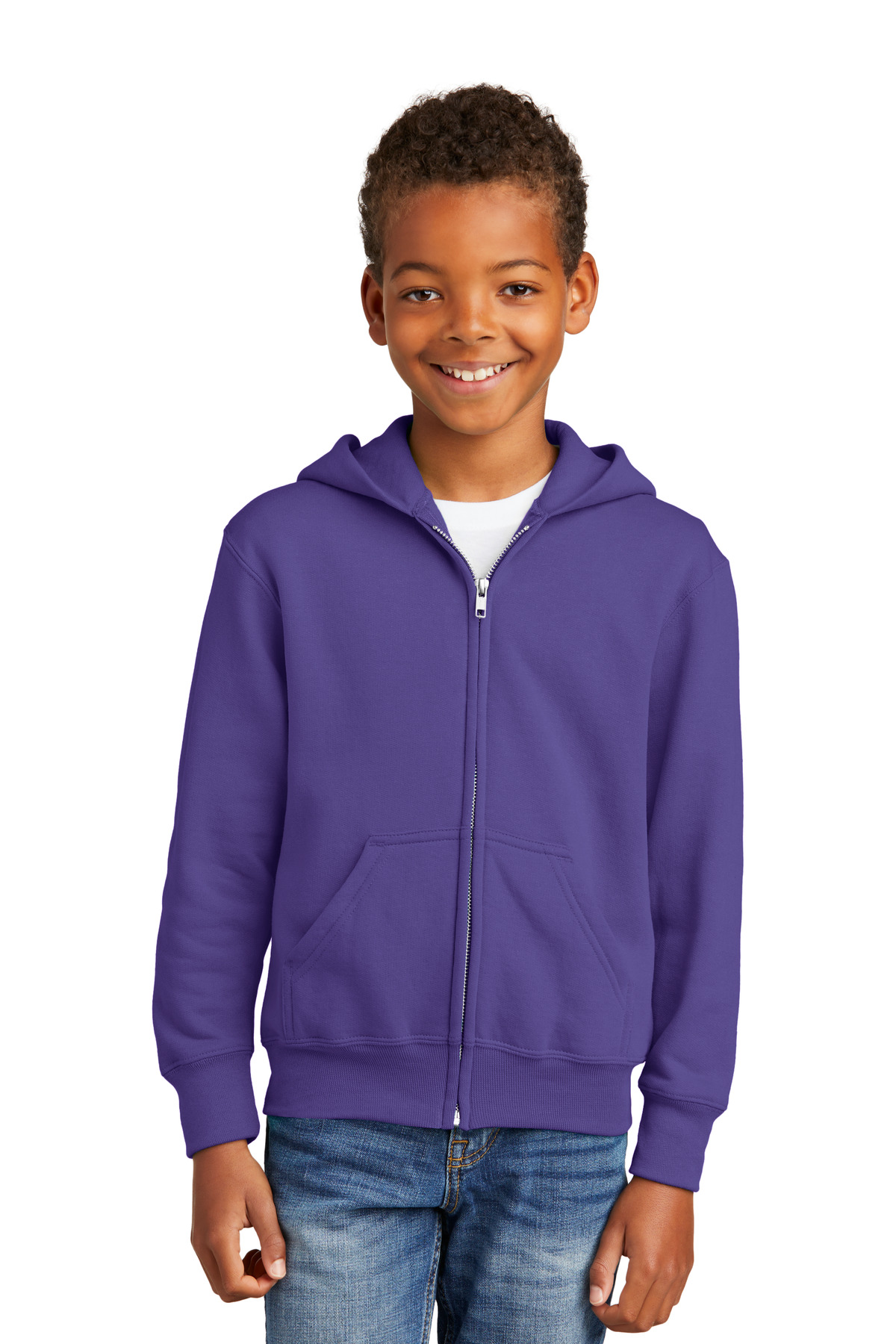 Port & Company® Youth Core Fleece Full-Zip Hooded Sweatshirt 88