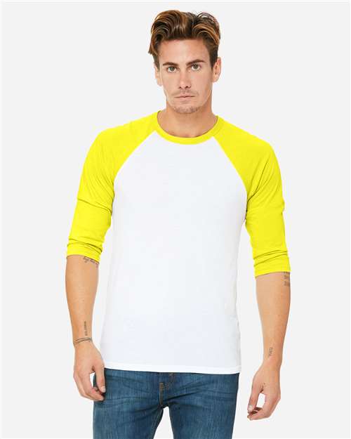 Unisex Three-Quarter Sleeve Baseball Tee - 3200 65