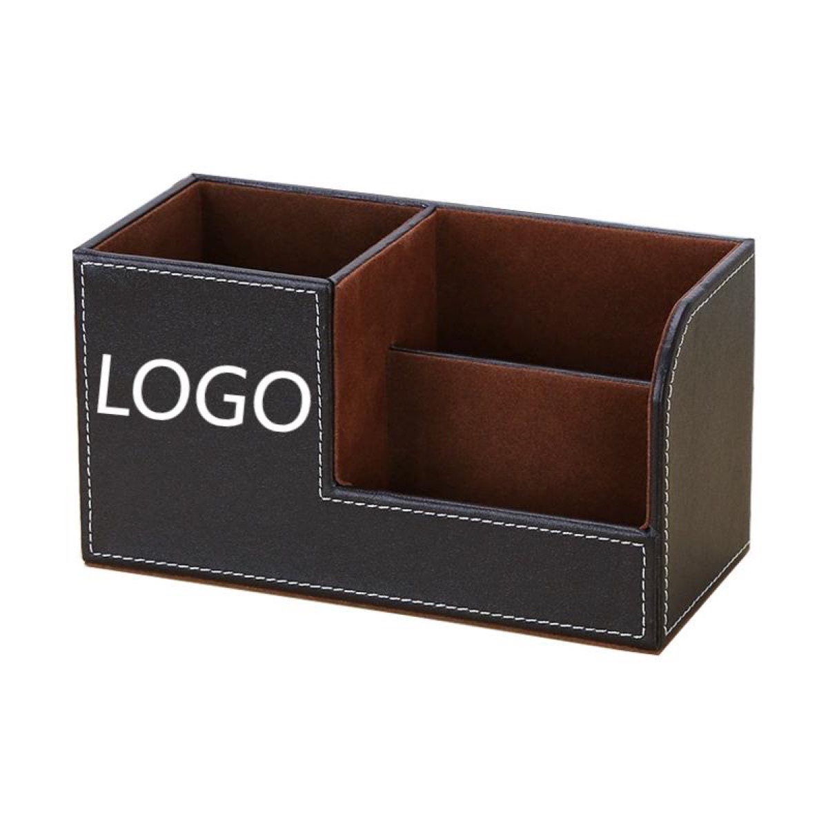 Custom Logo PU Desk Organizer Box 2