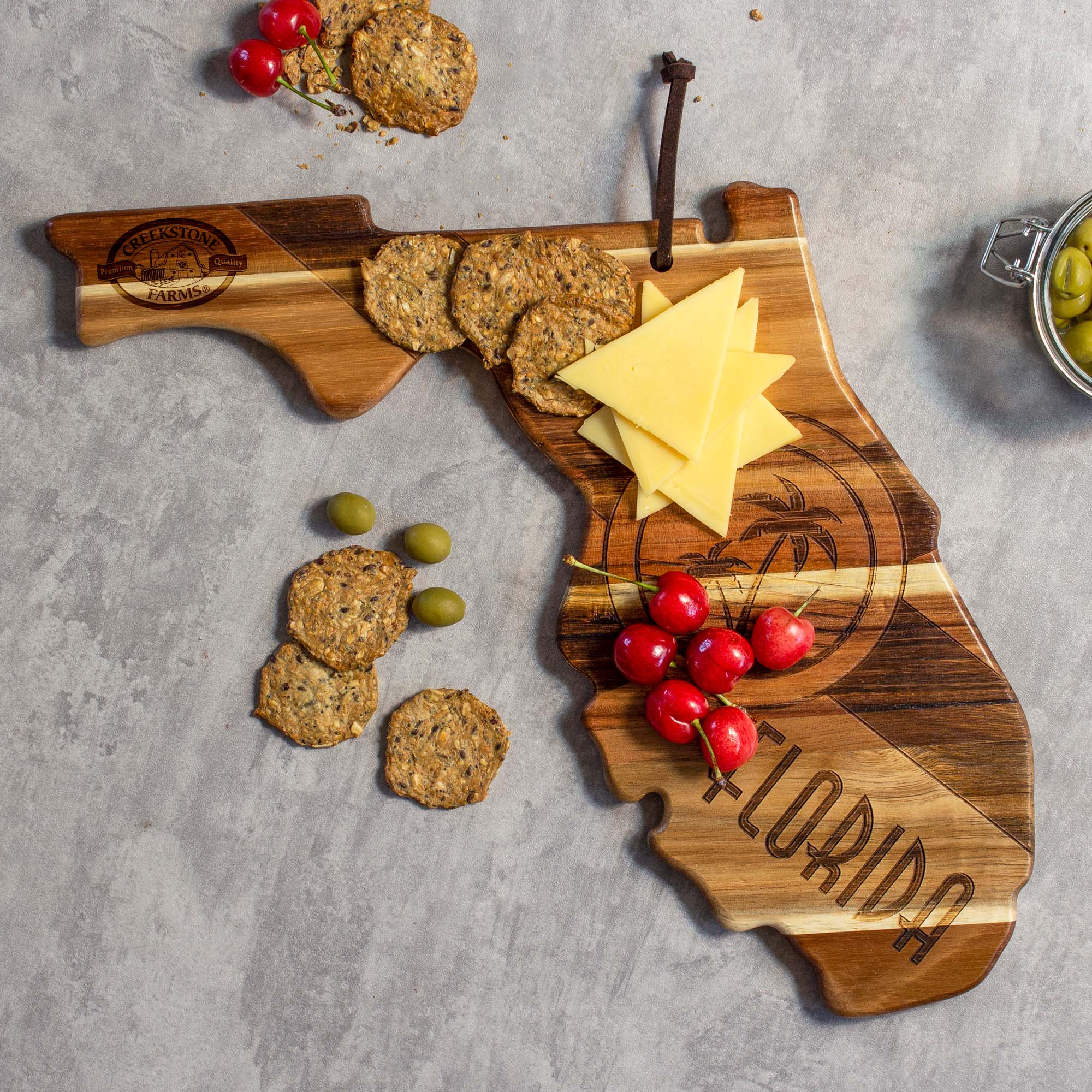 Rock & Branch® Origins Series Florida State Shaped Wood Serving and Cutting Board 2