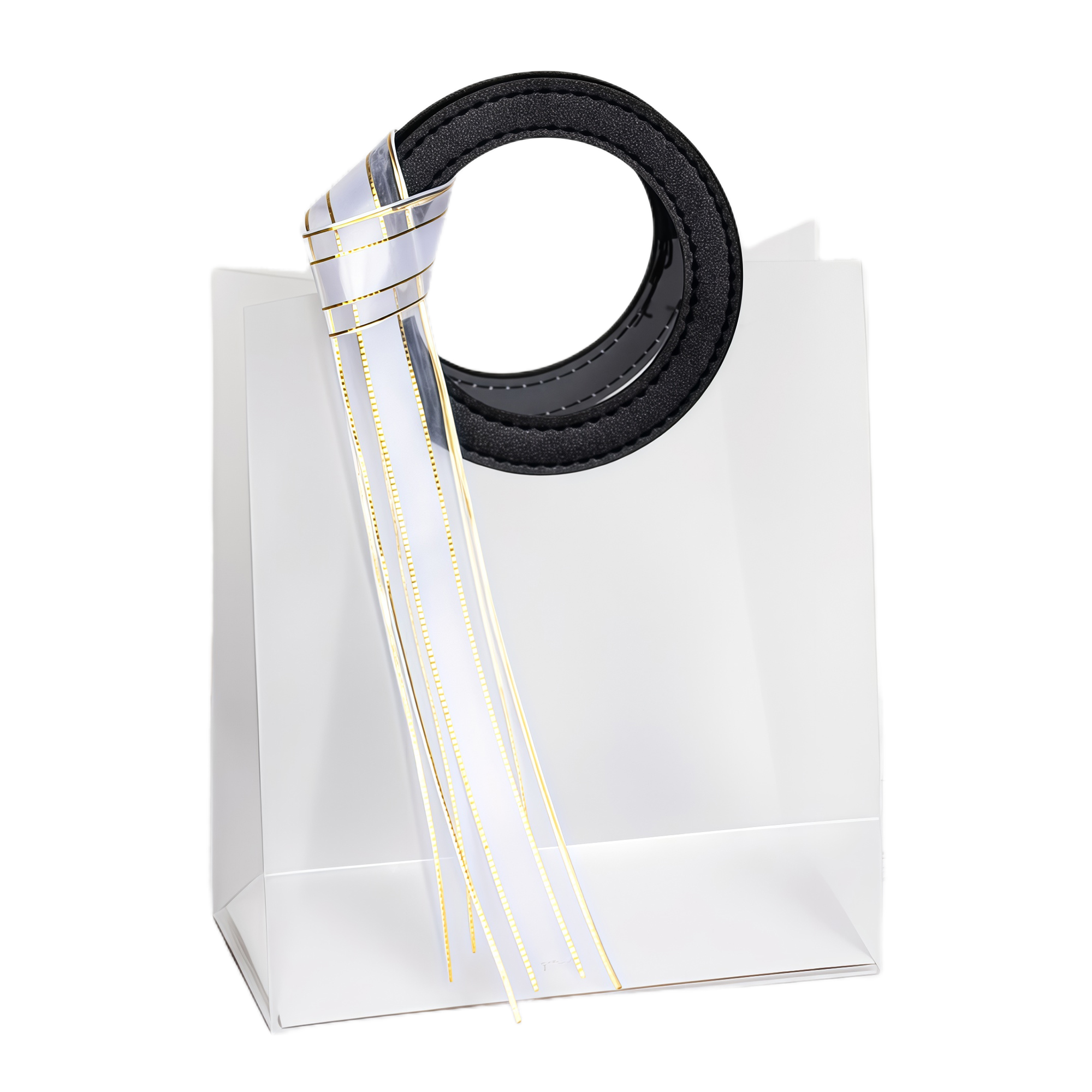 Large Clear Frosted Plastic Handbag for Birthday Candy Wedding Party Favor School Gift 4