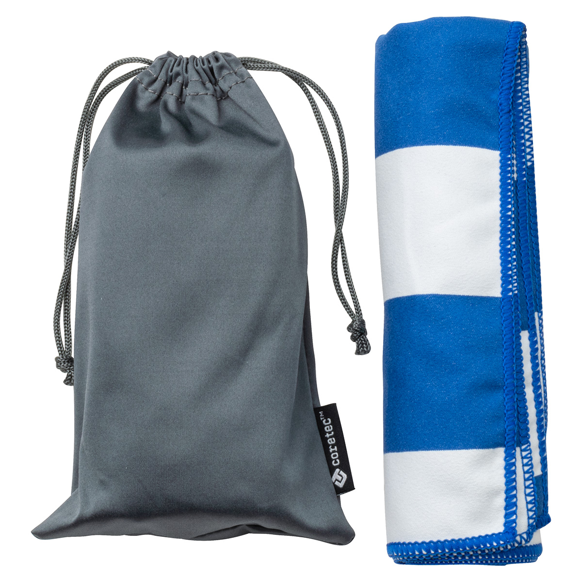 Fairway 15" x 30" Striped Microfiber Sports Towel with Carrying Pouch 9