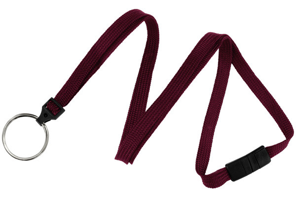 3/8" Breakaway Blank Lanyard w/Split Ring (Maroon Red) 2