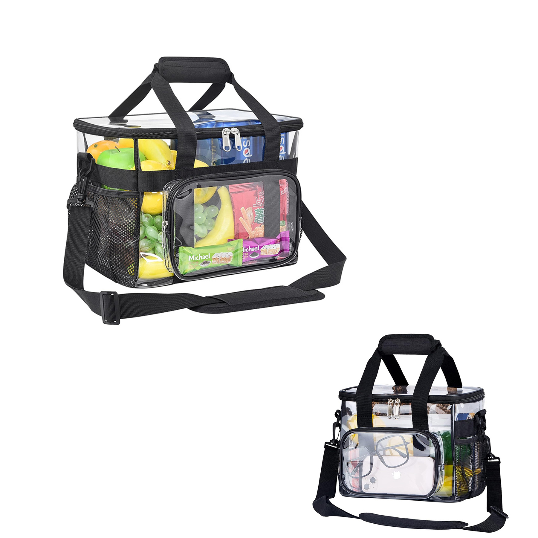 Clear Lunch Bag 10-Can with Adjustment Shouder Strap 3