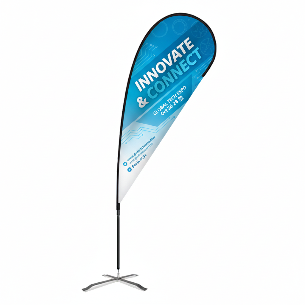 Flex Blade® LX Teardrop Banner with Pole, Double-Sided - 12.5' Event Flag 4