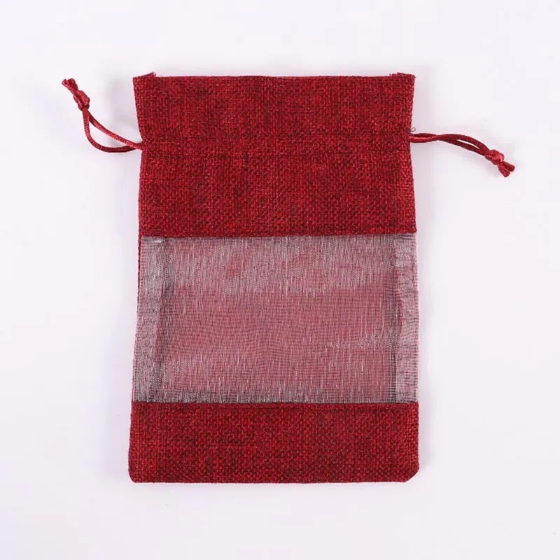 Linen Burlap Organza Bag 4