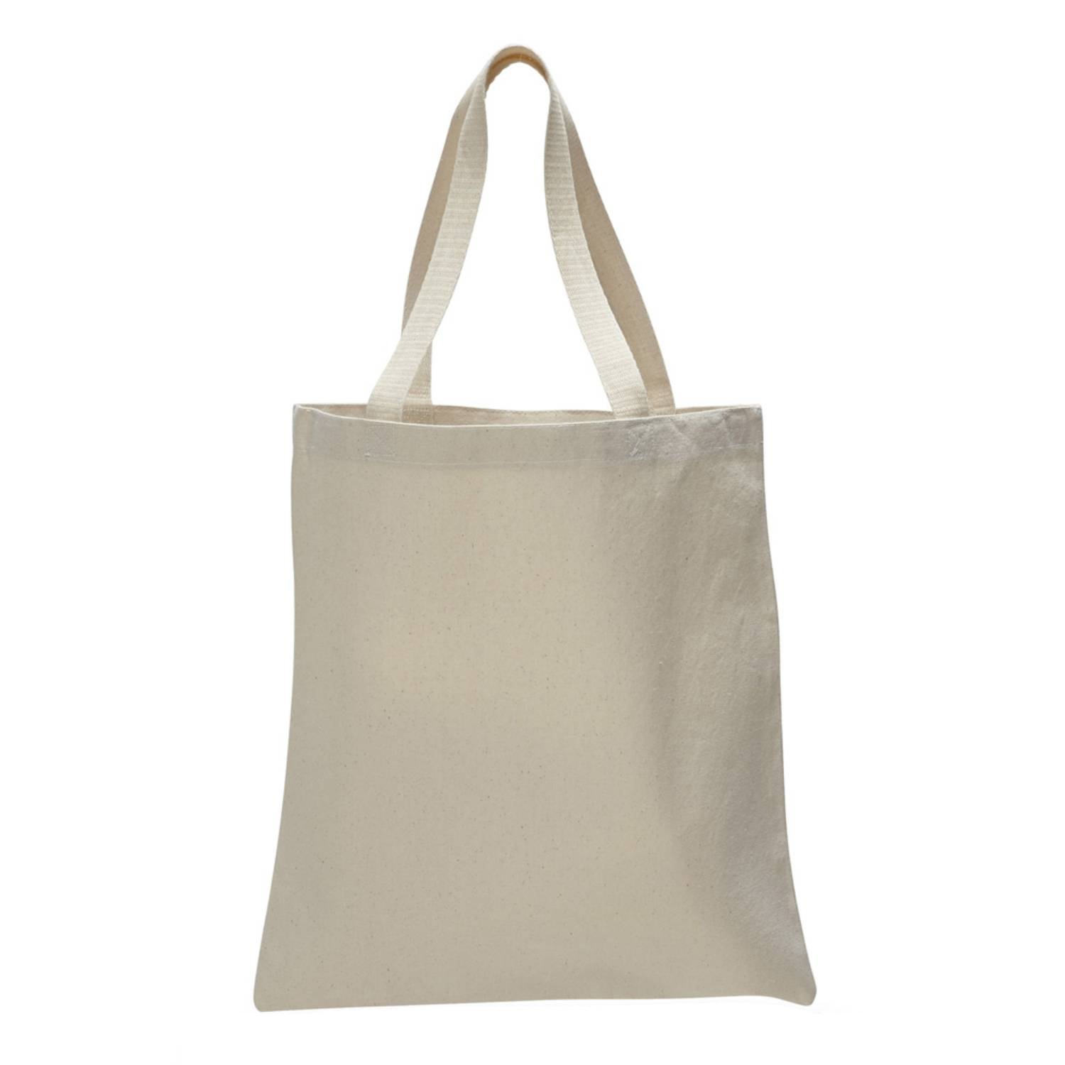 12 oz. Cotton Canvas Tote Bag with Web Handles 1
