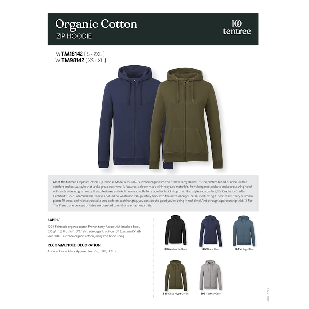 tentree Organic Cotton Zip Hoodie - Men's 166