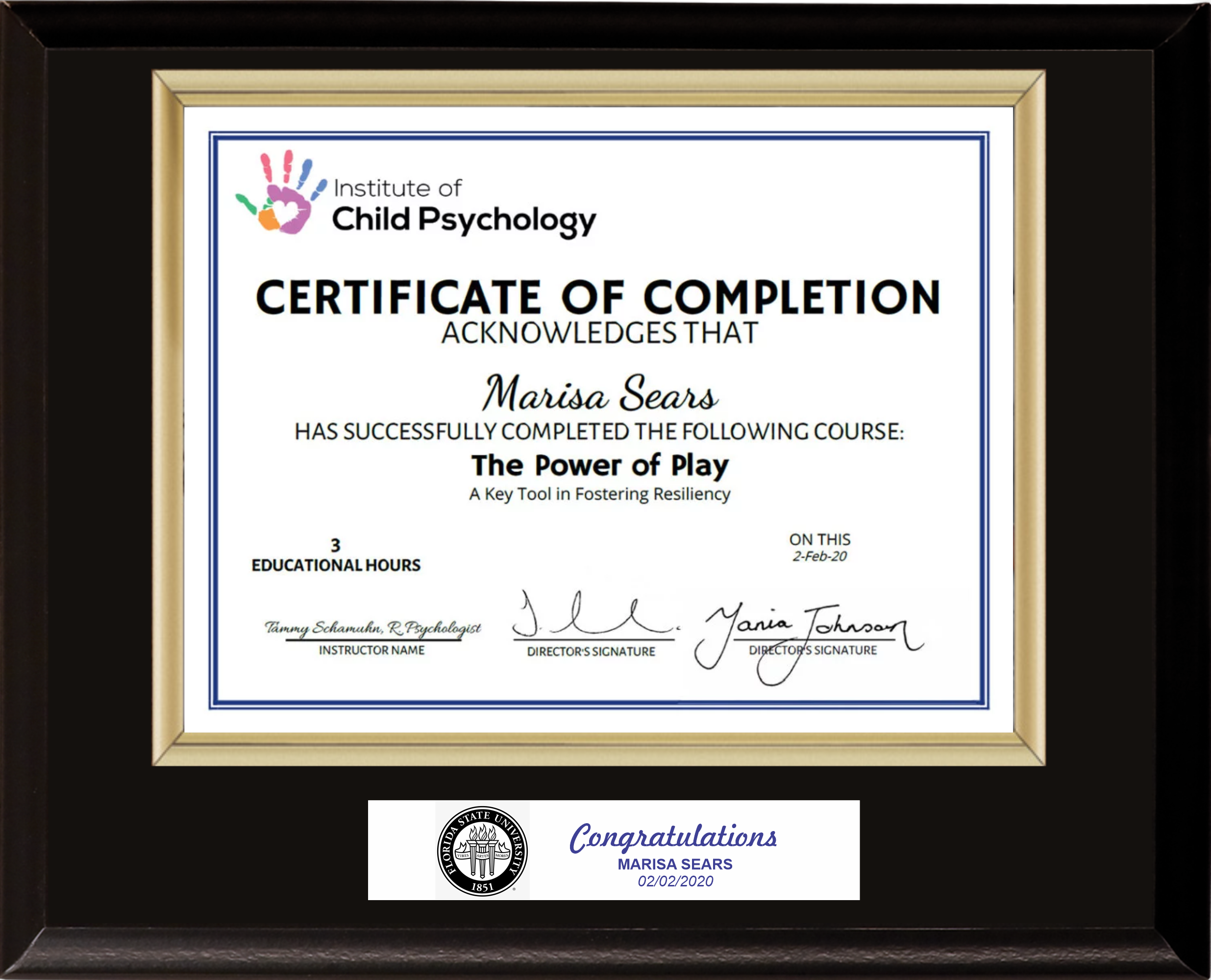 Black Matte Finish Certificate Plaque 9
