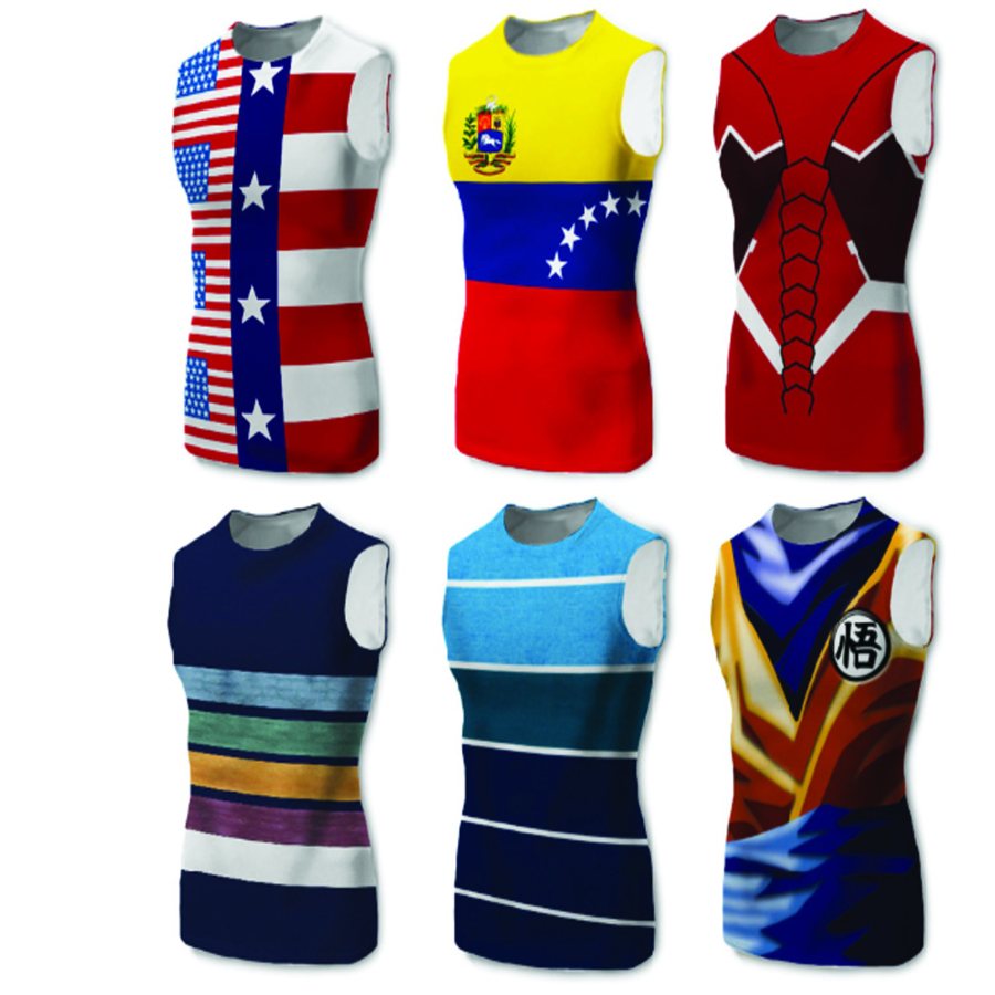 Men's Sublimation Sleeveless Compression T-Shirt 3
