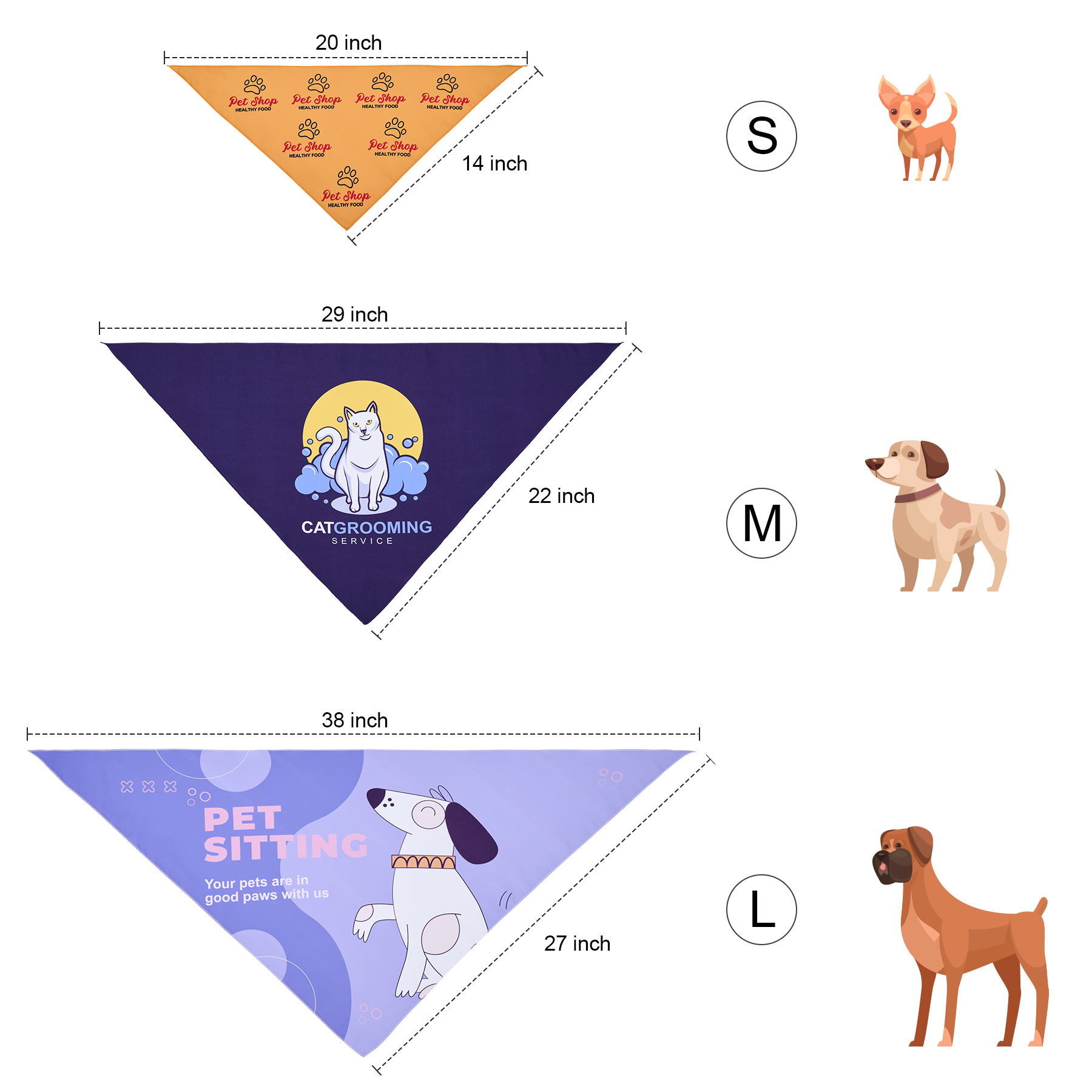 Triangle Pet Bandanna (Machine Washable) 6