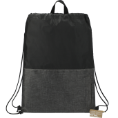 Ash Zippered Recycled Drawstring Bag 5