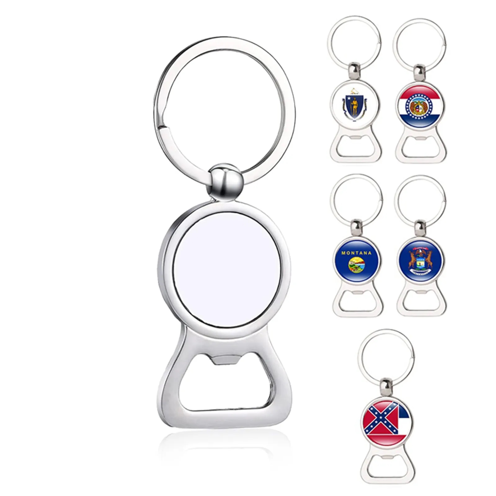 Round Blank Bottle Opener Keychain 1
