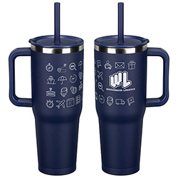 SENSO® Summit 40 oz Insulated Stainless Steel Travel Mug with Press-In Straw Lid 50