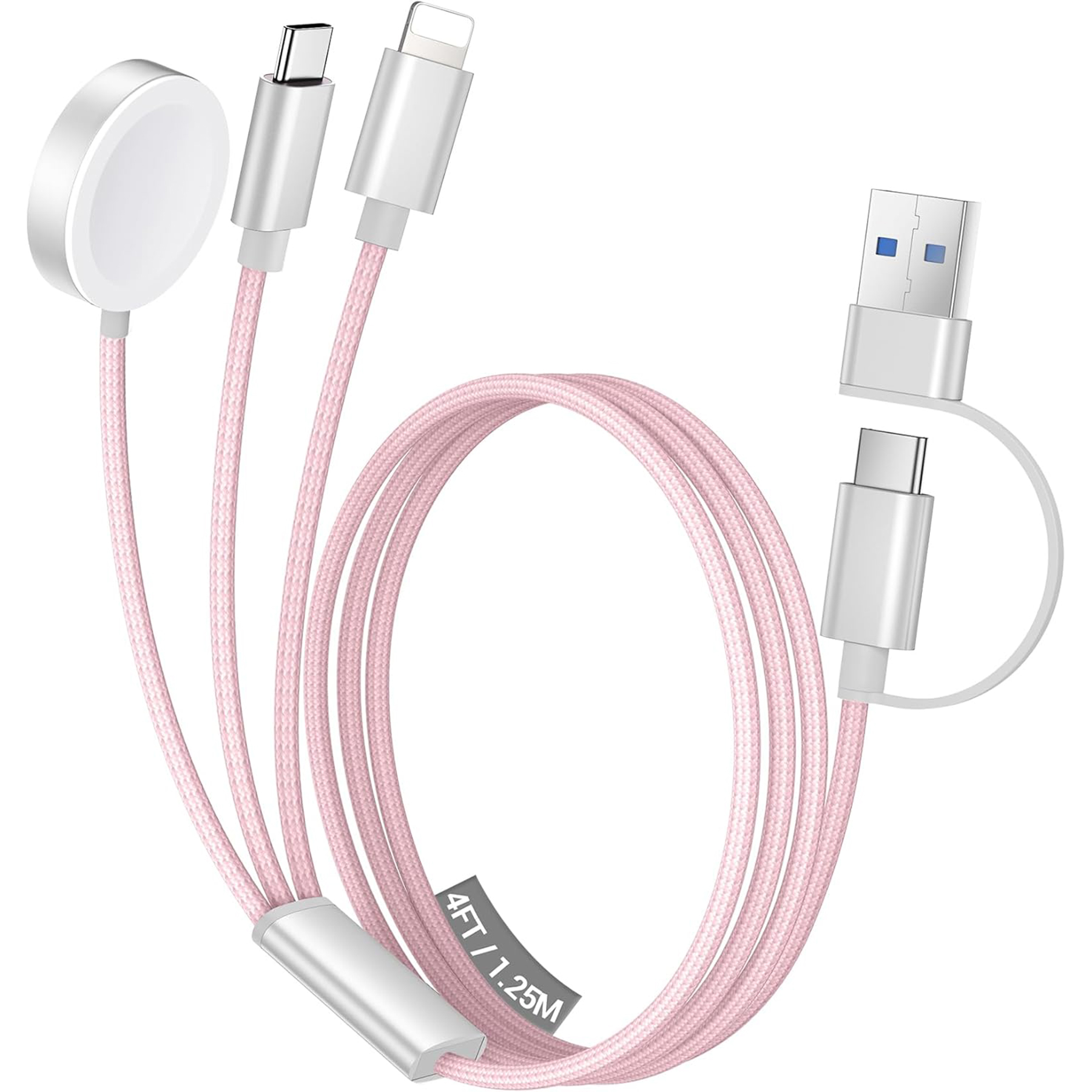 3 in 2 USB C Cable Multi Charging Cable Cord 6
