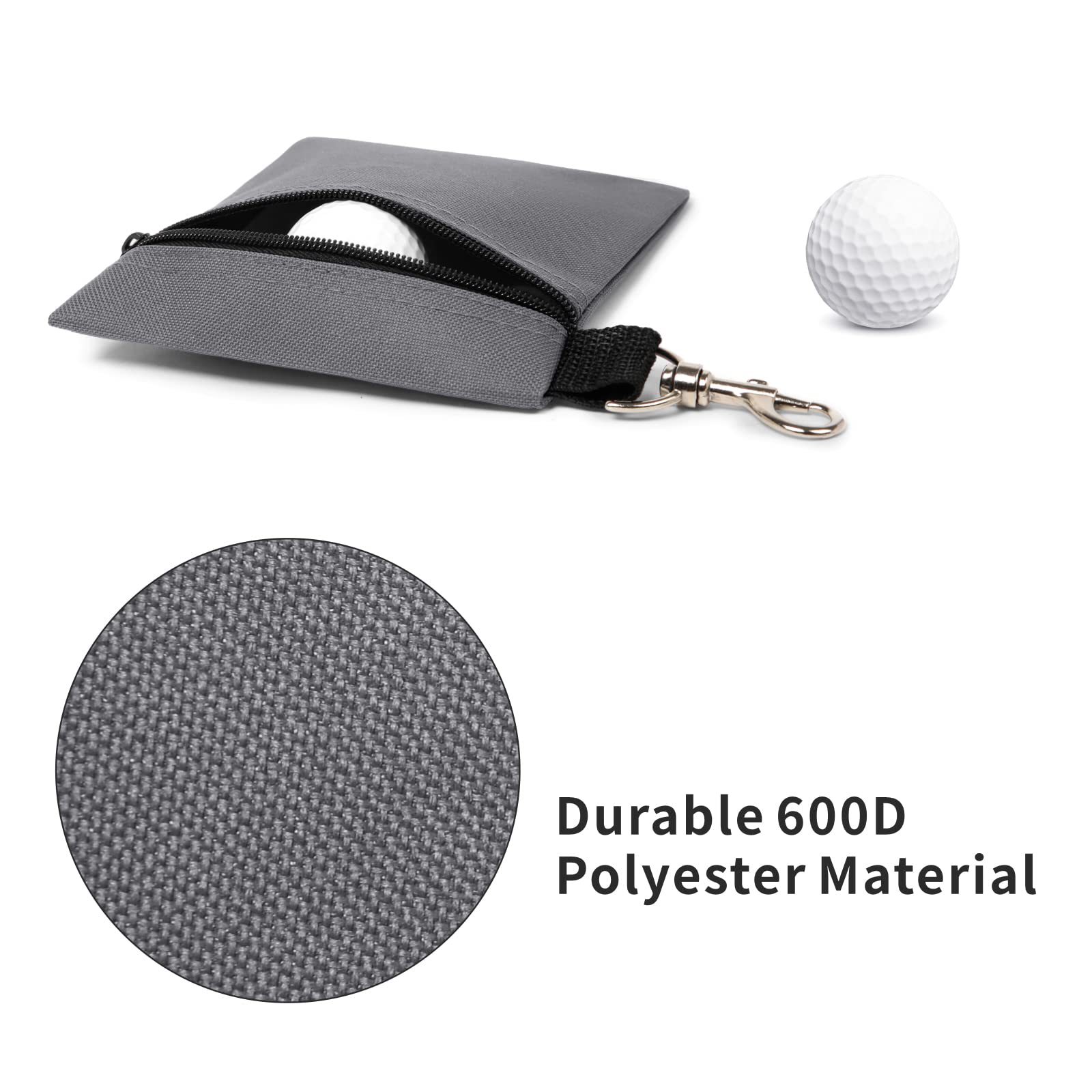 6" Oxford Golf Ball Pouch with Buckle 2