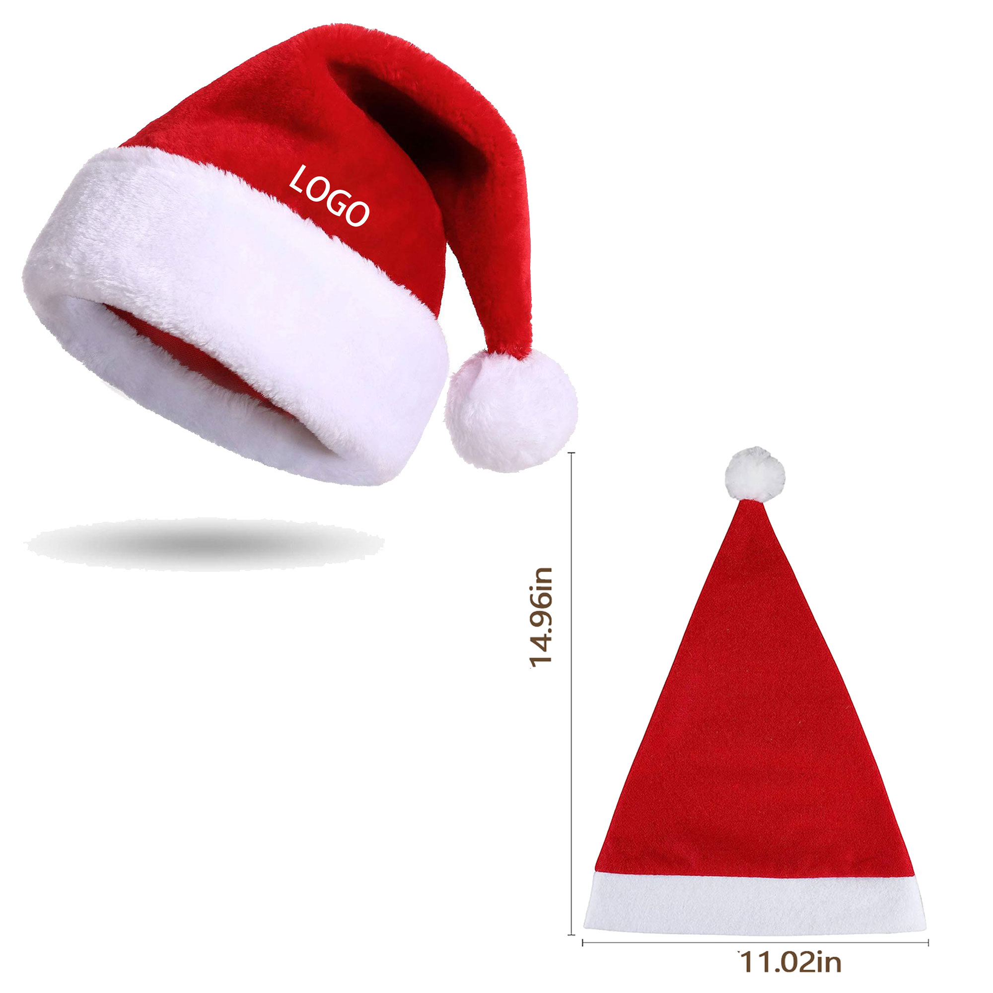 Deluxe Santa Claus Plush Hat 2