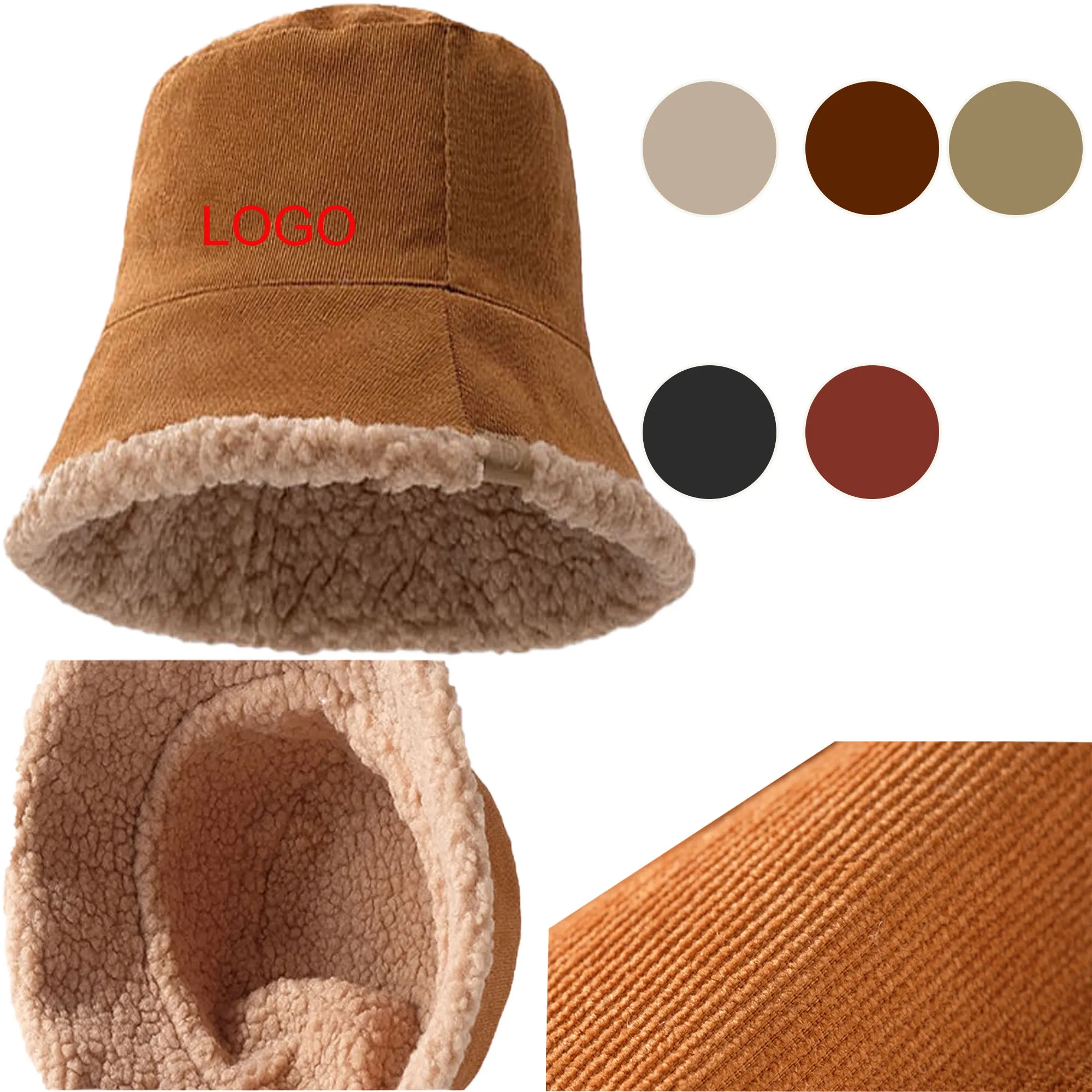 Spot Embroidered Cotton Bucket Hat