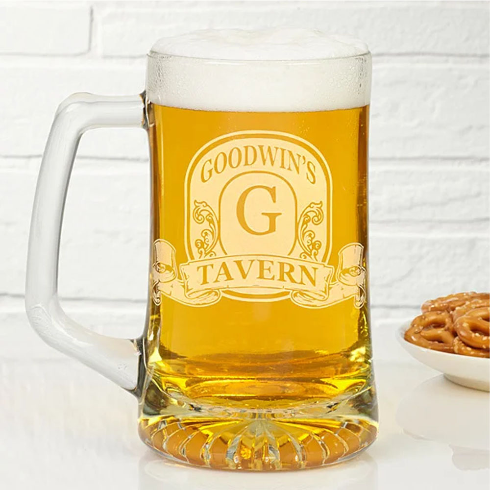 14 oz. Glass Beer Mug with Handle, Made in USA 2