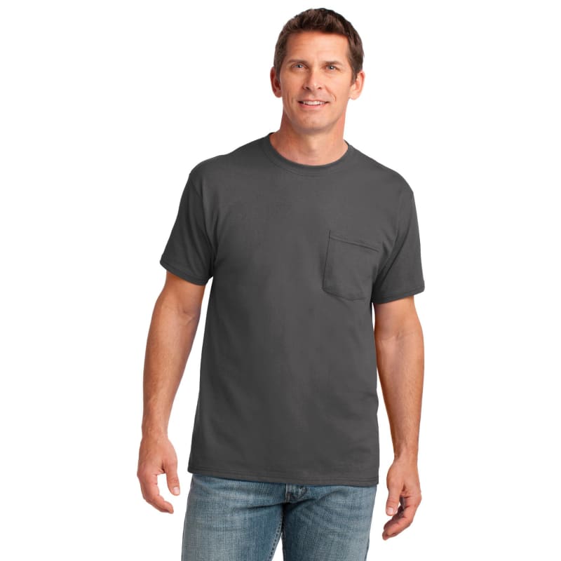 Port & Company Core Cotton Pocket Tee. 3