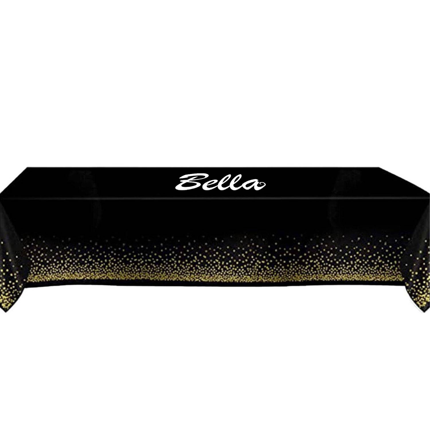 Black&Gold Party Decorations Table Cloth 2