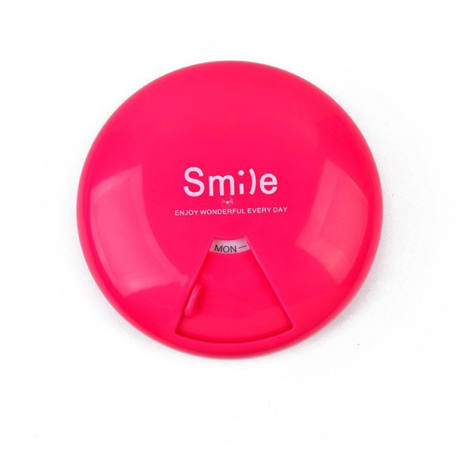 Round Shaped 7 Compartments Rotate Pill Box 7