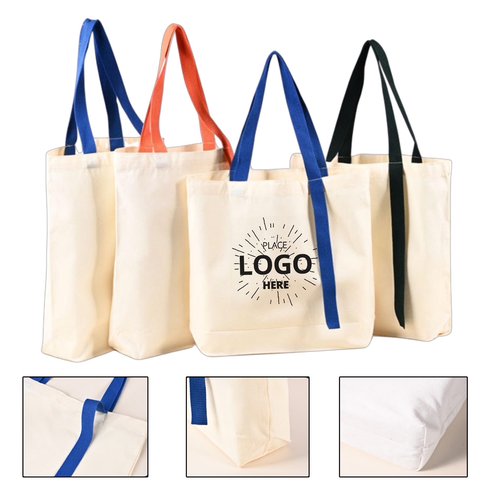 Ribbon Canvas Tote Bag 2