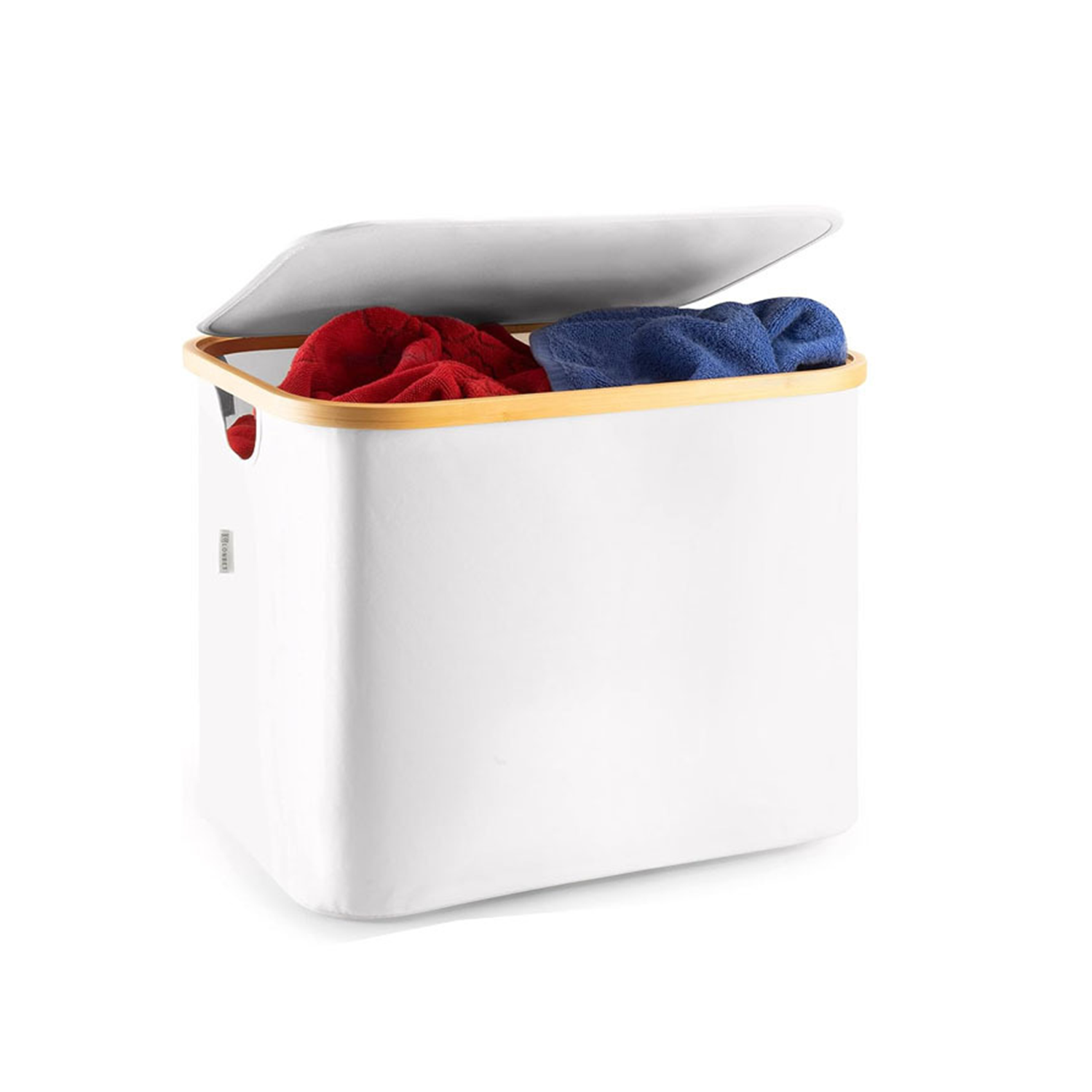 Narrow-Sided Foldable Oxford Fabric Laundry Hamper w/ Lid 1