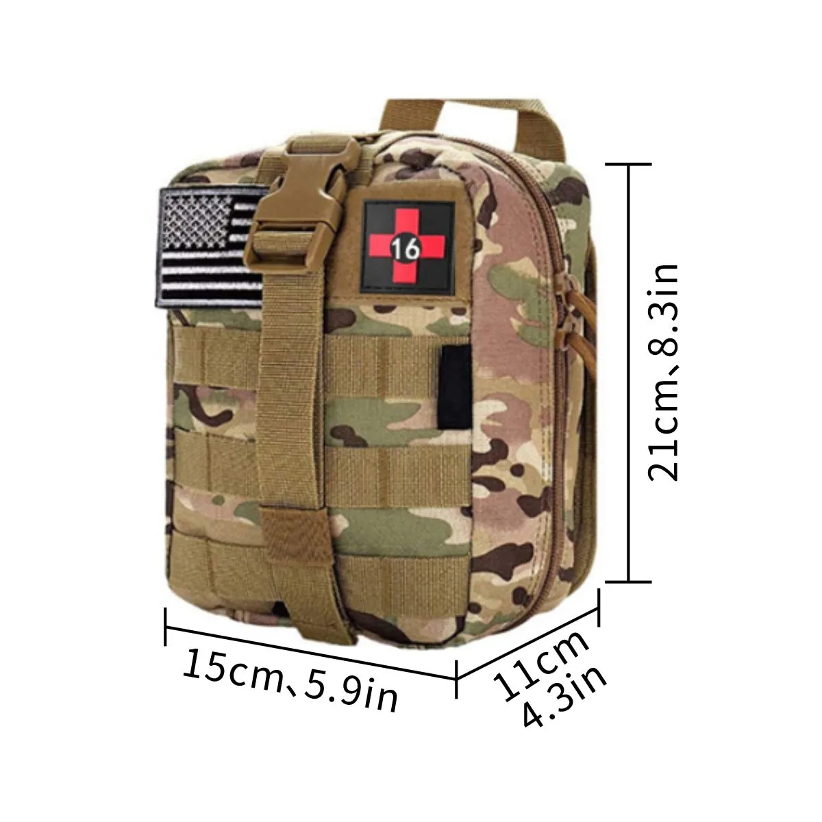 Tactical First Aid Survival Kit With MOLLE Pouch 5