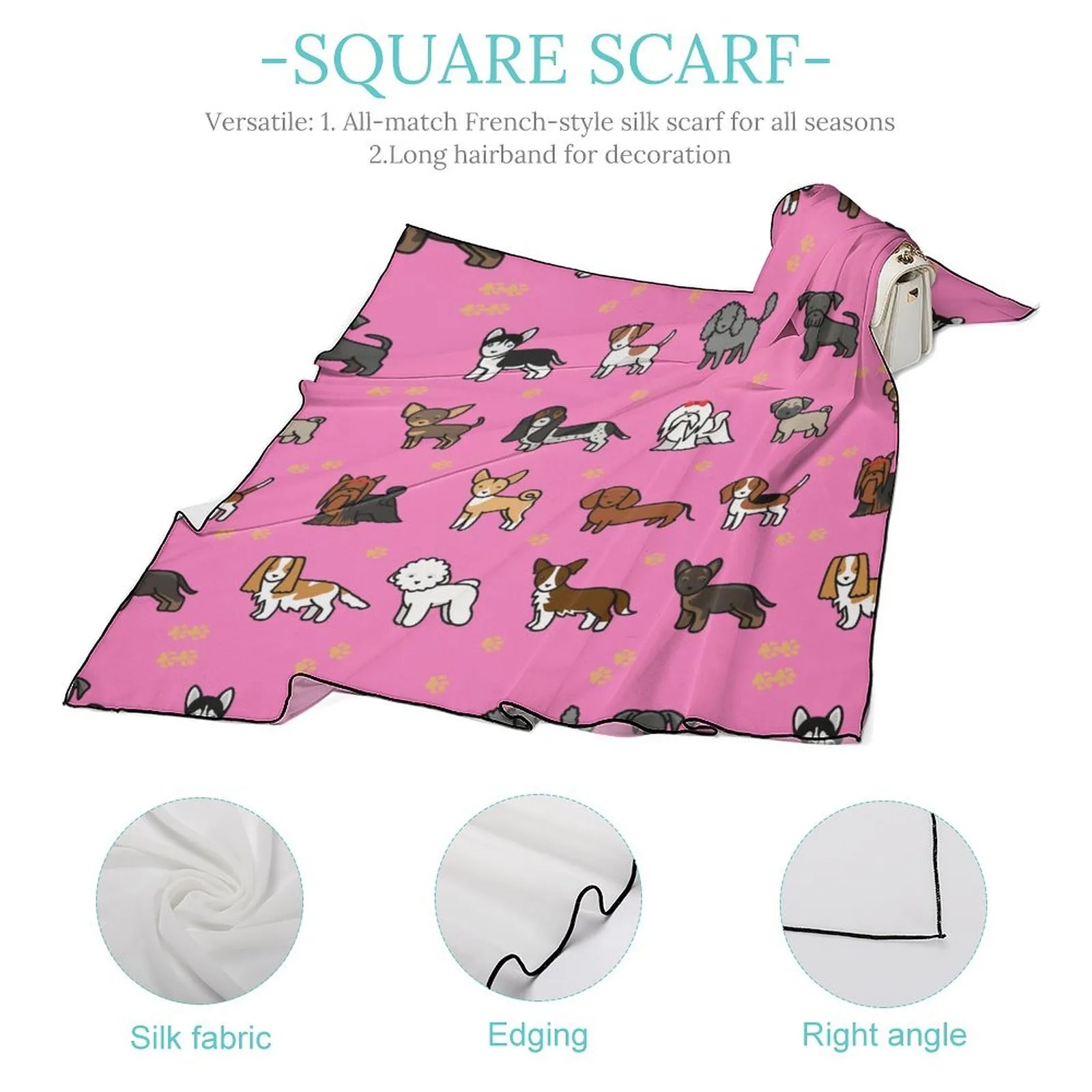 Polyester Fashion Scarf with Logo 8