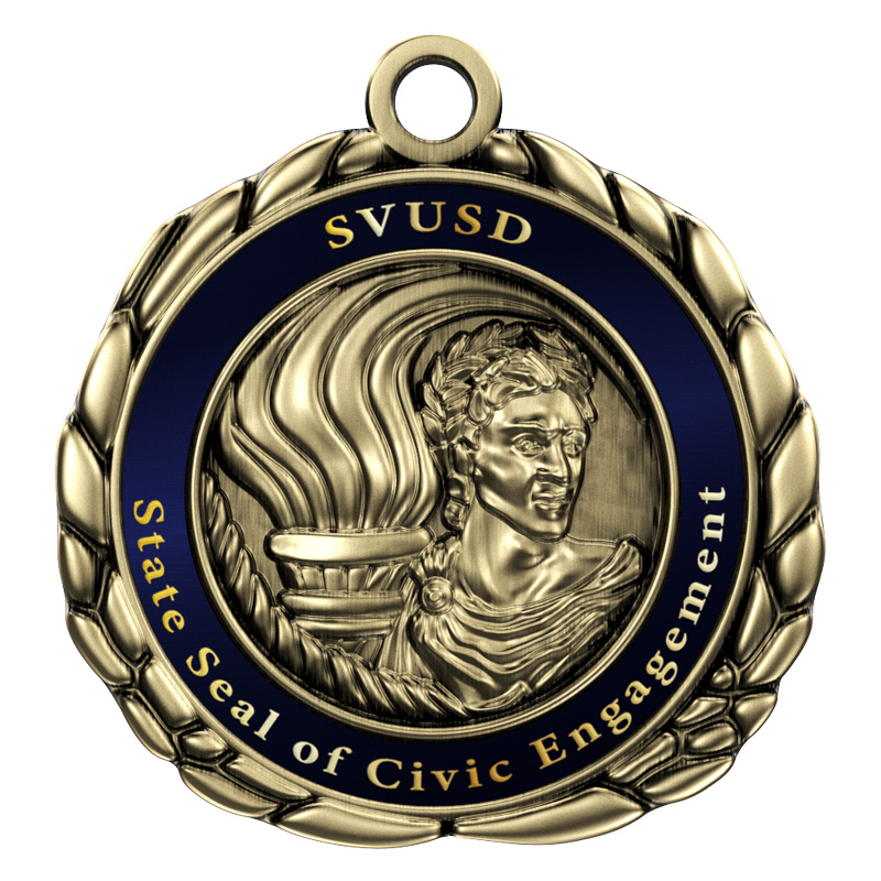 Express Vibraprint™ Victory Quali-Craft Medallion (2-1/2")