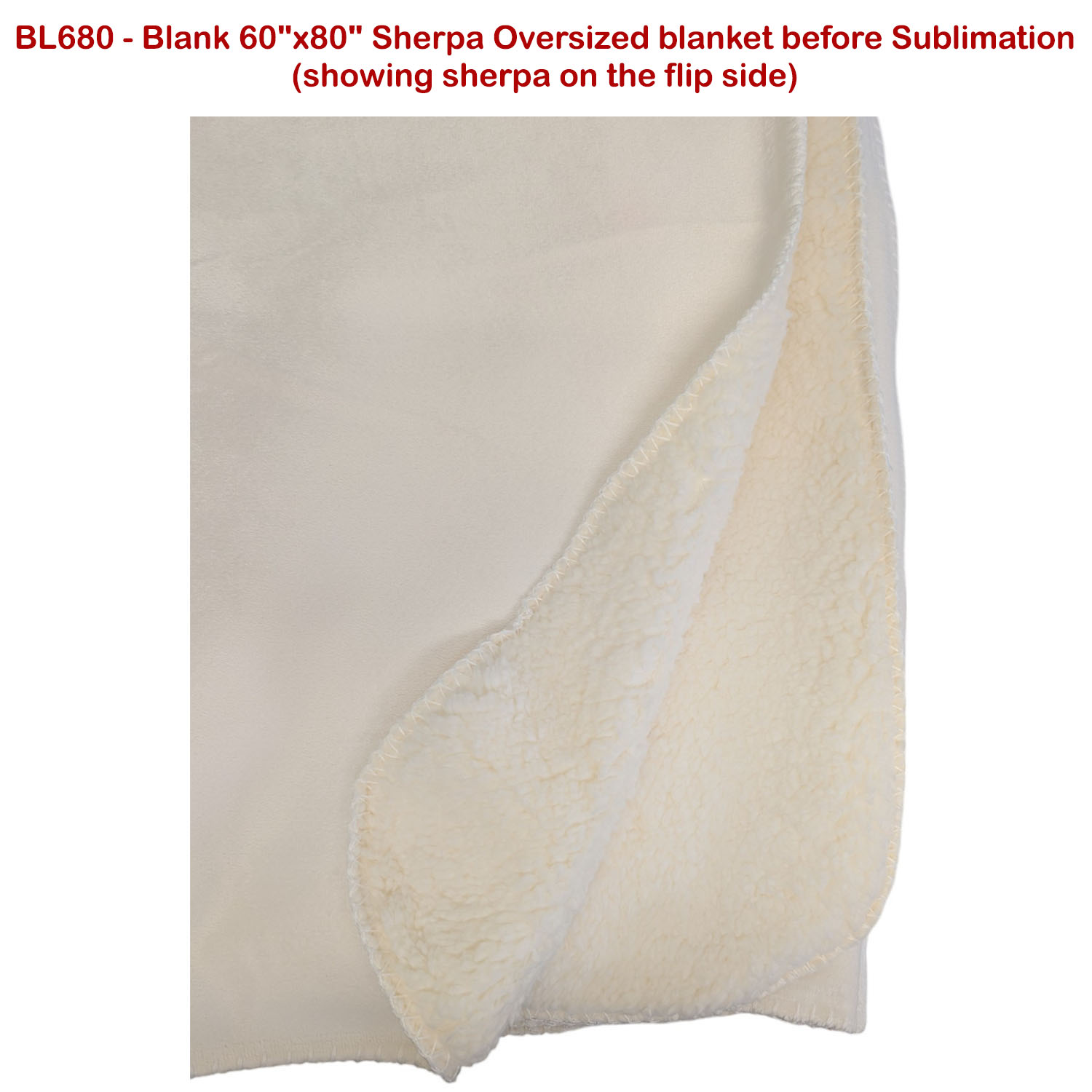 72 Hr Fast Ship - Sherpa Faux Wool Lined Micro Mink Throw, 60x80, Sublimated Edge to Edge 1 side 5
