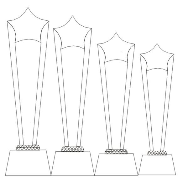Crystal Star Pillar Trophy Awards 7