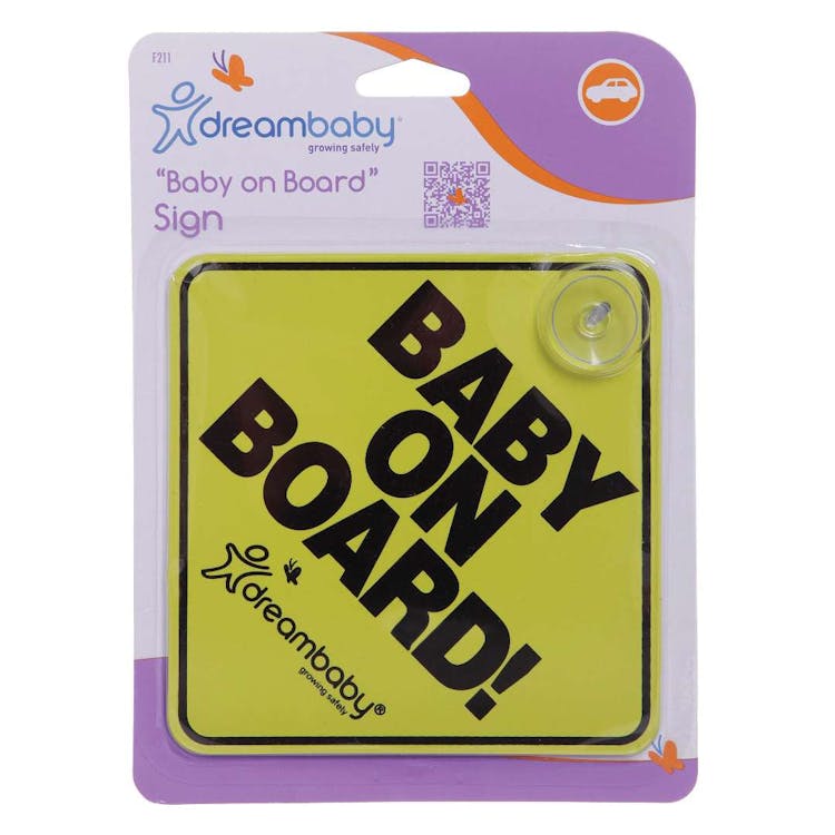 "Baby on Board" Car Decals - Yellow & Black Suction Cups 1