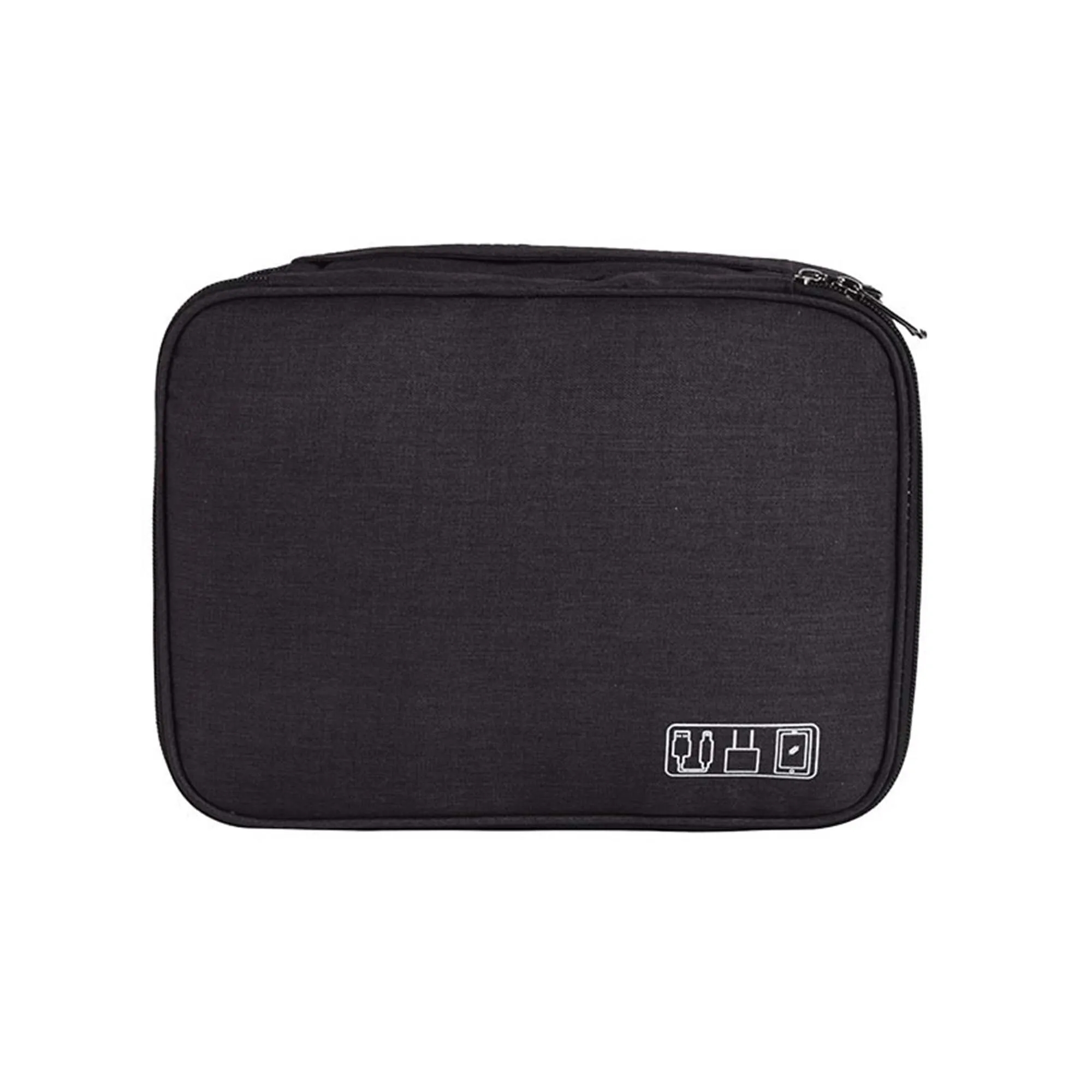 Travel Portable Three Layer Data Cable Storage Bag 12