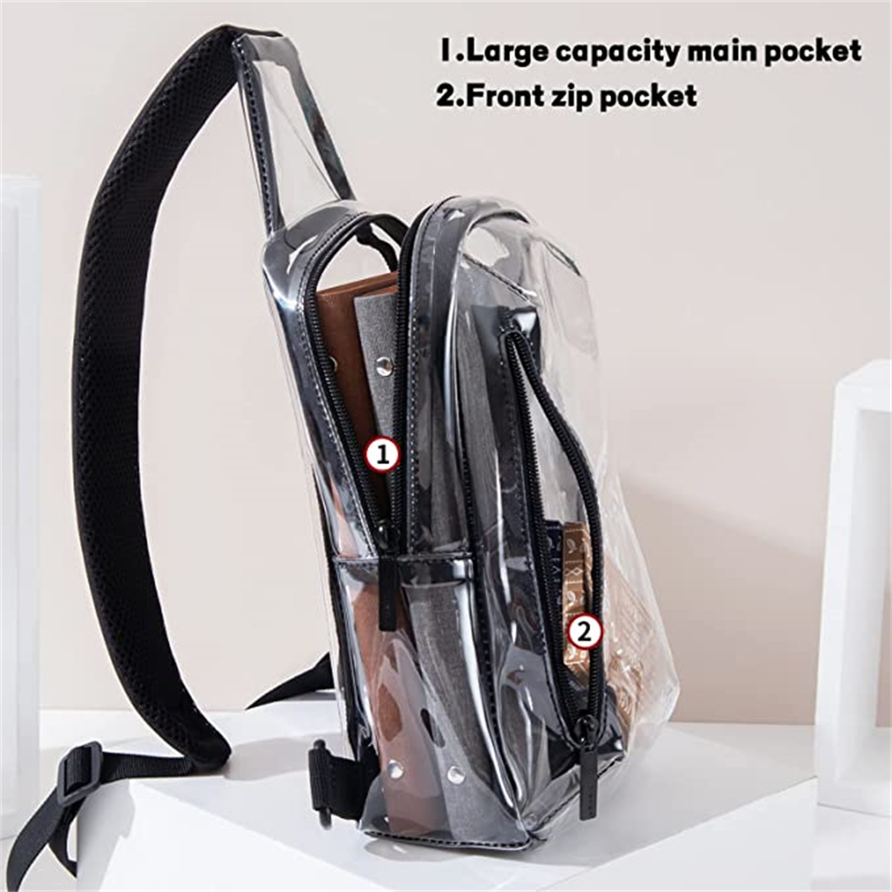Clear Sling Bag With USB Charging Port 3